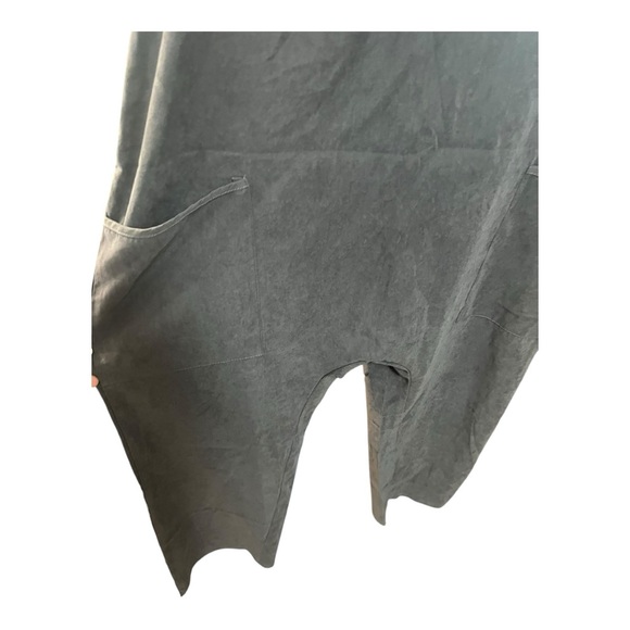 12) Boutique Black Washed Harem Romper Onesie Dupe Jumpsuit Size Medium NWOT - Picture 13 of 16